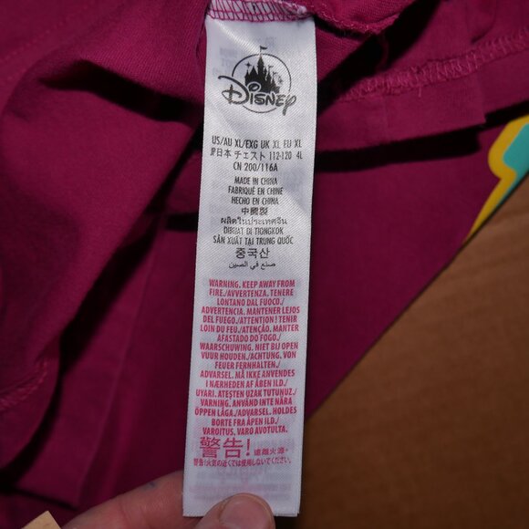 Disney Adult Size XL T-Shirt Pink Cheshire Cat Alice In Wonderland Magic Club - Picture 6 of 6